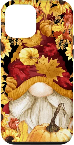 Vista 16 de iPhone 16 Lindos accesorios de otoño otoño con calabaza girasol gnomo caso