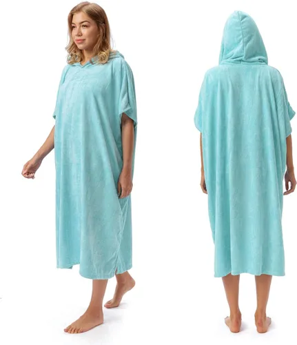 Vista 15 de Catalonia Poncho absorbente de surf para hombres y mujeres, poncho de cambio de toalla de secado rápido, poncho de toalla con capucha para adultos