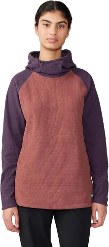 Vista 6 de Mountain Hardwear Sudadera con capucha Summit Grid para mujer, Clay EarthBlurple, talla M