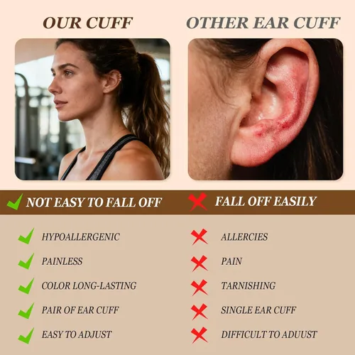 Vista 6 de Ear Cuffs Non Piercing Ear Cuff Earrings for Teen Girl Gifts Trendy Stuff