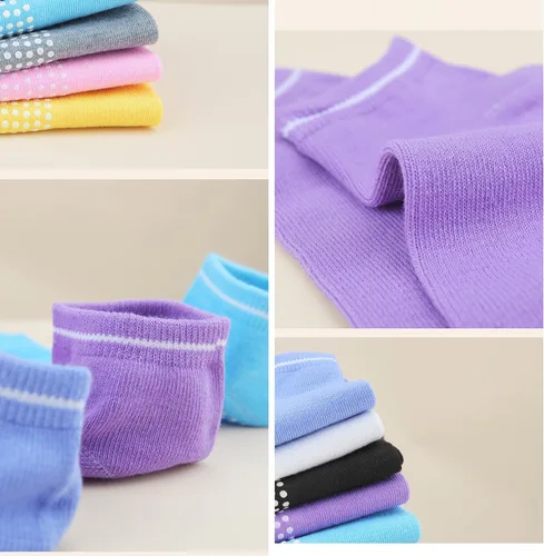 Vista 4 de Calcetines de yoga antideslizantes para mujer, yoga y pilates