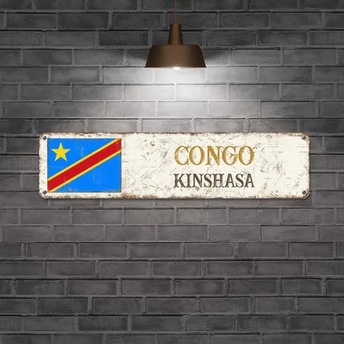 Vista 17 de Roseau - Letreros de metal personalizados con bandera de Dominica, letrero de metal con diseño de Capital Country City Souvenir Dominica-Roseau