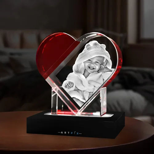 Vista 9 de ArtPix 3D Foto de cristal, regalos personalizados para mujeres, ella, esposa, hombres, mamá, marido, gran regalo personalizado con tu propia foto