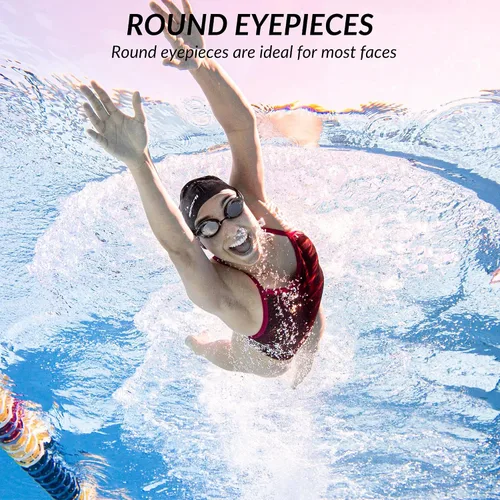 Vista 5 de Sporti Gafas de natación unisex para adultos, antiempañamiento, para hombres y mujeres