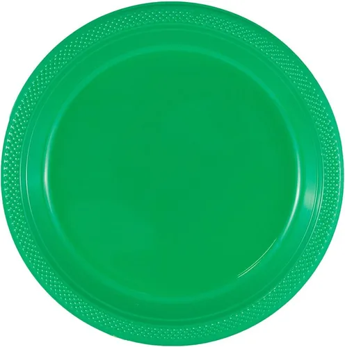 Vista 28 de Platos para fiesta de plástico redondos y cuadrados colorido de 7, 8, y 9 pulgadas, 10/20 platos por paquete, Negro