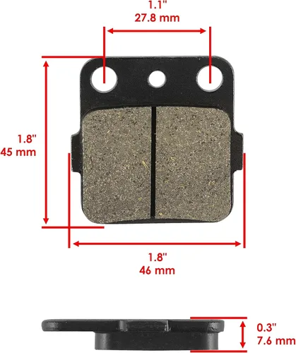 Vista 3 de Caltric Pastillas de freno delanteras y traseras compatibles con Yamaha Grizzly 600 Yfm600 Yfm-600 1998 1999 2000 2001