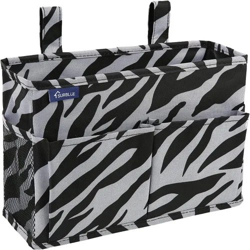 Vista 29 de Surblue Organizador de cama colgante para mesita de noche, bolsa de almacenamiento con bolsillo para literas y camas de hospital, habitaciones