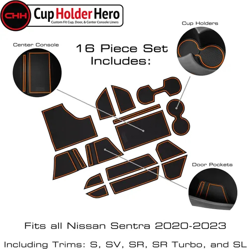 Vista 3 de Nissan Sentra 2020-2021 - Kit de revestimientos para portavasos