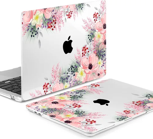 Vista 8 de Batianda - Funda para MacBook Air de 15 pulgadas con chip M5 M4 M3 M2, color rubor jardín Hermoso diseño floral.