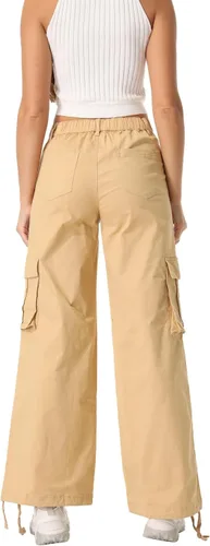 Vista 8 de XNMAYA Pantalones cargo para mujer, de secado rápido, informales, militares, militares, camuflaje, combate, trabajo, pantalones casuales