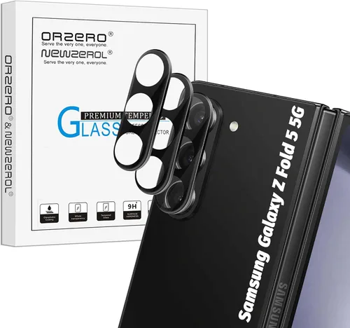 Vista 21 de Orzero Paquete de 2 protectores de lente de cámara compatible con Samsung Galaxy Z Fold 4 5G, protector de vidrio templado de 9 durezas HD