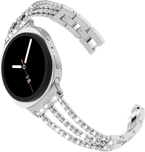 Vista 13 de FULLIFE Compatible with Samsung Galaxy Watch 7 6 5 4 FE Band 40mm 44mm for Women, Jewelry Metal Wristband Strap for Galaxy Watch 6 Classic 4 Classic