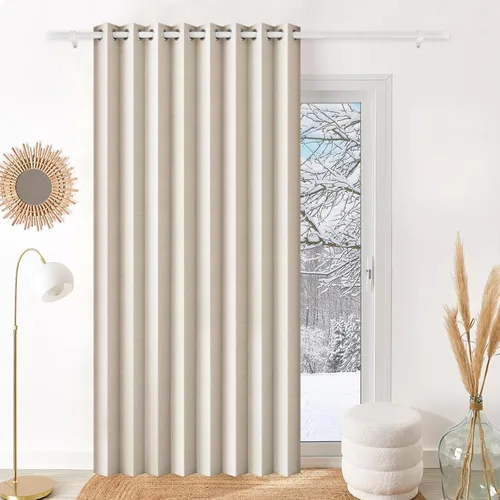 Vista 40 de Cortinas plisadas completamente opacas con cierre magnético, 72 pulgadas de largo, para interiores y exteriores, 1 panel, 45 pulgadas de ancho x 72