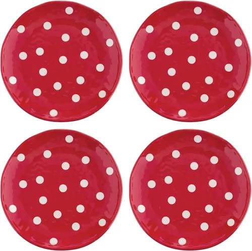 Vista 7 de UP UPware Platos Redondos de Melamina con Árbol de Navidad para Postres, Platos Pequeños de Servicio, Decoraciones de Navidad, para Aperitivos