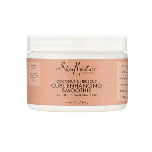 Vista 2 de SheaMoisture Batido de coco e hibisco para mejorar los rizos, 8 onzas – Curl & Style Milk, 7.5 oz – Mousse para rizos sin encrespamiento con manteca