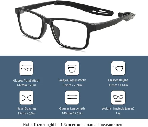 Vista 2 de SooGree Gafas de racquetball, gafas deportivas, gafas de seguridad para pickleball baloncesto fútbol gafas anti absorción de golpes