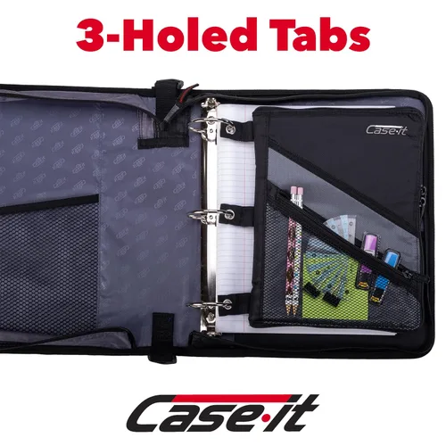 Vista 2 de Case It Accesorio para tableta, tableta acolchada con 3 ojales de acero, se adapta a cualquier carpeta estándar de tamaño carta de 3 anillas