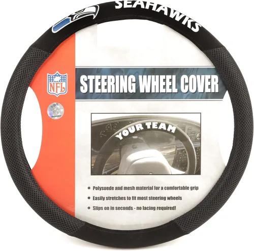 Vista 8 de NFL funda de gamuza de poliéster para volante Negro (Black/Team Colors)