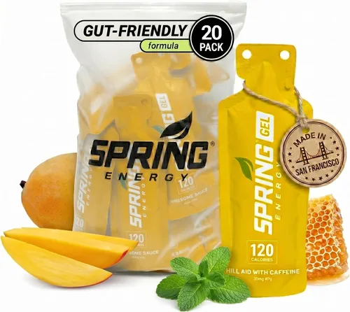 Vista 11 de Spring Gel energético: saludable, apto para el estómago, vegano Camote de manzana y canela Salsa impresionante Sin jarabe de arroz. Sin