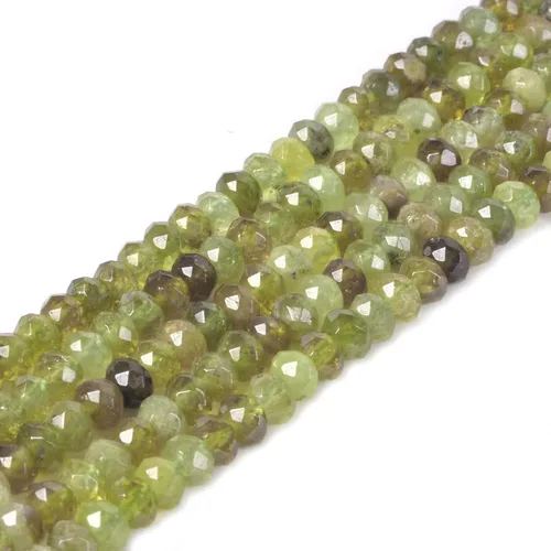 Vista 23 de Cuentas espaciadoras de Rondelle facetadas naturales de 0.157 in (0.157 in), cuentas sueltas de 16 pulgadas para hacer joyas