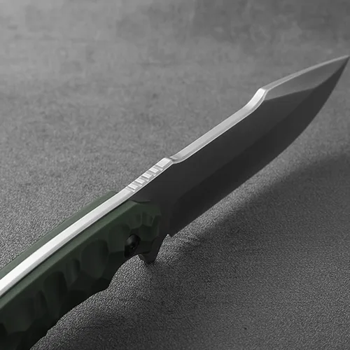 Vista 9 de DRACHENADER Cuchillo táctico de hoja fija (B-ER-DROP POINT), cuchillo de acero 5Cr14MoV de 5.04 pulgadas con mango de ABS, cuchillo de supervivencia