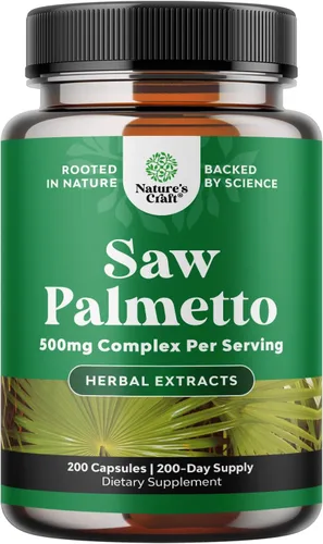 Vista 15 de Extracto de palma enana americana extra fuerte, complejo de hierbas avanzado para la salud del cabello y apoyo urinario con esteroles vegetales