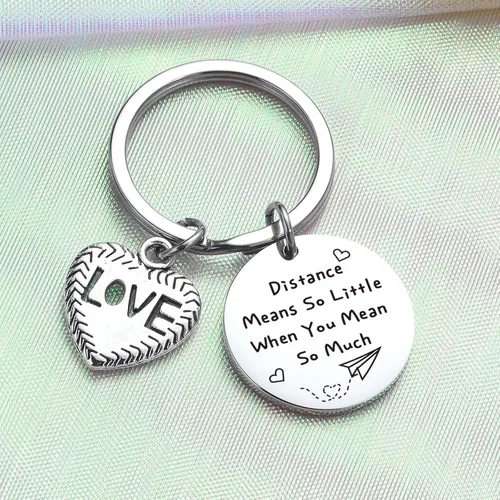 Vista 4 de ZQEOU Regalo de relación a larga distancia, llavero para novia, regalo para mejor amiga, regalo para esposa, regalo de esposo