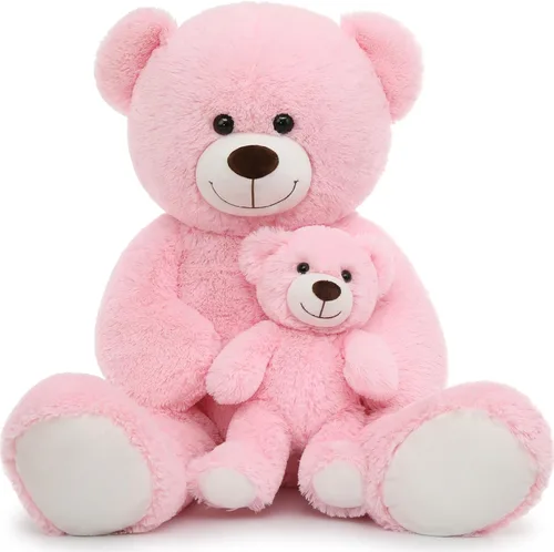 Vista 39 de MorisMos Oso de peluche gigante con corbata de 4 pies, 47 pulgadas, oso de peluche grande clásico, regalo para novia novio en cumpleaños, azul