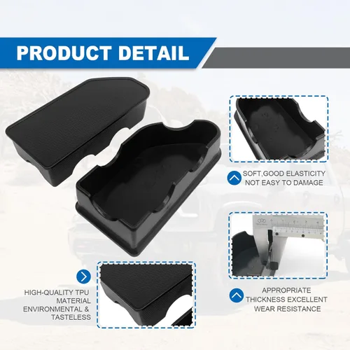 Vista 3 de Fundas de bolsillo para estaca para riel de cama, compatibles con GMC Sierra 1500/Chevy Silverado 1500 2014-2018 y Silverado/Sierra 2500/3500HD