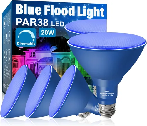 Vista 29 de PAR38 Bombillas LED de inundación para exteriores, paquete de 2 unidades, regulables 20 W (equivalente a 200 W) bombillas de inundación de base E26