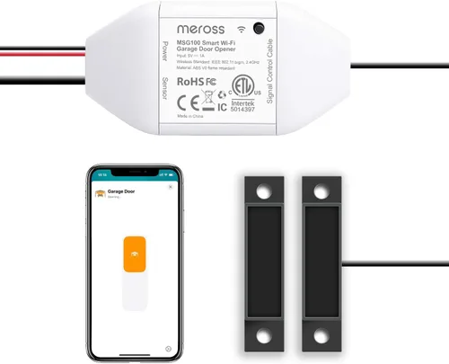 Vista 11 de Meross - Control remoto inteligente para apertura de puerta de garaje, control por aplicación, compatible con Alexa y SmartThings, múltiples modos