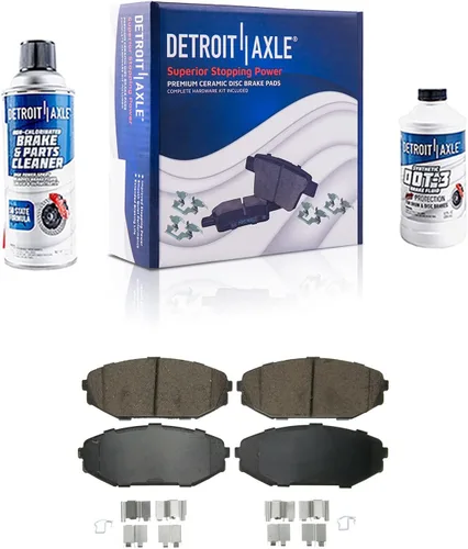 Vista 55 de Detroit Axle - Rotores de freno para Ford 2013-2019 Explorer Taurus Flex Lincoln MKT MKS, rotores de freno de disco ranurados perforados de repuesto