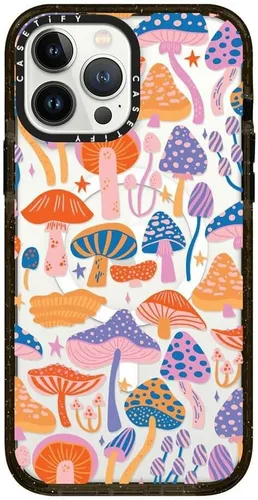 Vista 11 de CASETiFY Funda Impact para iPhone 13 [Protección contra caídas de grado militar 4X de 8.2 pies/Compatible con Magsafe] - #1 Mom - Transparente