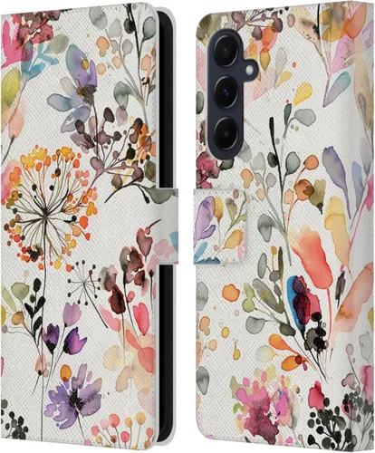 Vista 95 de Head Case Designs Officially Licensed Ninola Beige Wild Grasses Leather Wallet Case Compatible with Samsung Galaxy A07 4G