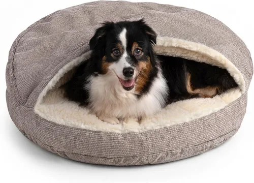 Vista 21 de Snoozer Cama de lujo de microsuede acogedora estilo cueva para mascotas, pequeña, antracita For small sized pets, Removable washable cover