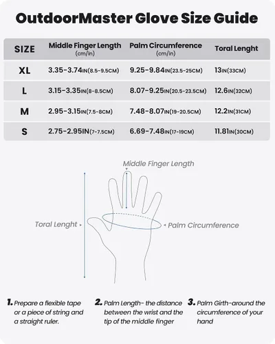 Vista 7 de OutdoorMaster Guantes de esquí y nieve guantes térmicos impermeables de invierno para hombres y mujeres adultos deportes de invierno esquí snowboard