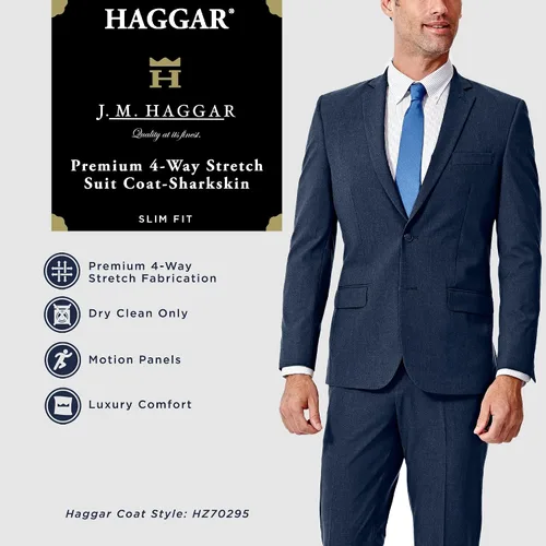 Vista 4 de Haggar Men's Premium Stretch Slim Fit Suit Separates-Pants & Jackets
