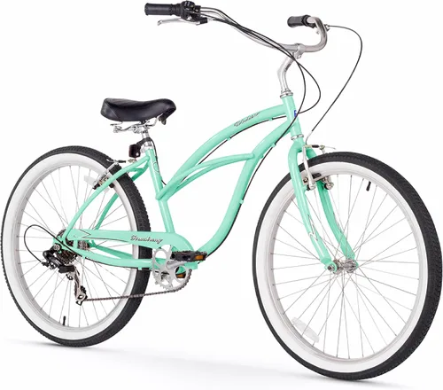 Vista 18 de Sixthreezero Urban Lady Beach Cruiser - Bicicleta híbrida de 3 velocidades para mujer