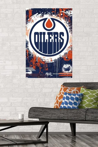 Vista 2 de Trends International NHL Edmonton Oilers - Póster de pared con logotipo Maximalist 23