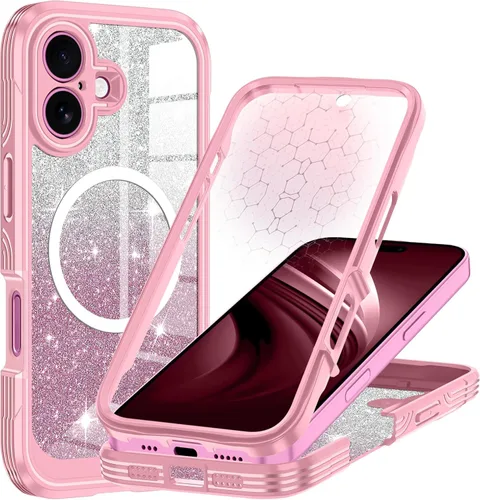 Vista 50 de Hekodonk Funda para iPhone 15 Pro Max, compatible con Magsafe [protector de pantalla de vidrio templado integrado y protección de lente de cámara]