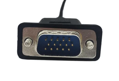 Vista 7 de CERRXIAN 1 pie VGA SVGA 15 Pin HD15 macho a macho adaptador de video Monitor Cable para PC portátil TV Porjector (mm)