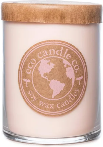 Vista 38 de ECO CANDLE CO. Vela reciclada, té negro y miel, 6 oz. - Aromas de té picante, nuez moscada, miel y naranja - 100% cera de soja, sin plomo, etiqueta