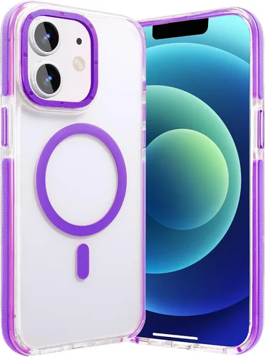 Vista 9 de Funda para iPhone 11, funda magnética con función atril [protección de grado militar] y [compatible con MagSafe], funda protectora delgada