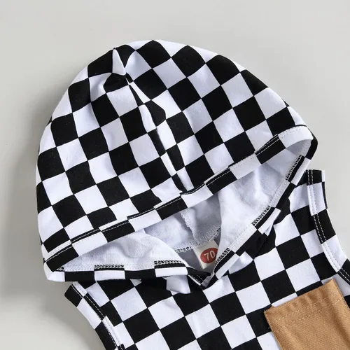 Vista 4 de AEEMCEM Conjunto de 2 camisetas sin mangas con capucha y pantalones cortos con cordón para bebé niño