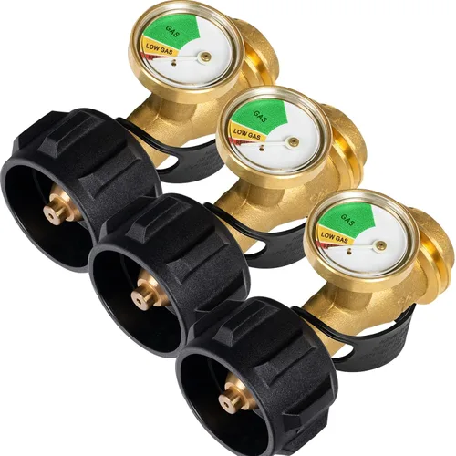 Vista 13 de GASPRO Divisor de propano con calibre, divisor de tanque de propano de 2 vías para 5-40 libras, perfecto para calentadores, estufas de campamento