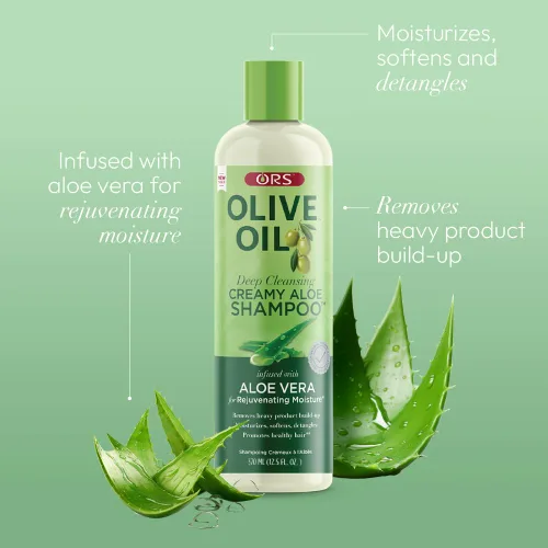 Vista 2 de ORS Champú cremoso de aloe con aceite de oliva con infusión de Aleo Vera 12.5 onzas