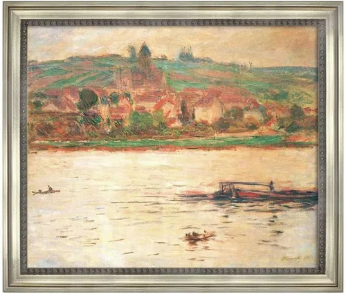 Vista 8 de Famous Paintings Villas at Bordighera por Claude Monet impresiones en lienzo con marco de madera, carteles e impresiones naturales para baño, sala