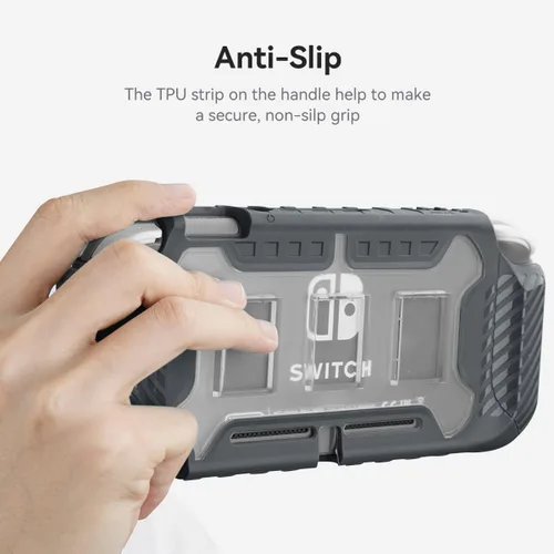 Vista 5 de KIWIHOME Grip Case for Nintendo Switch Lite, Durable Anti-Slip Shockproof Protective Hard Case for Nintendo Switch Lite Console 2019 with