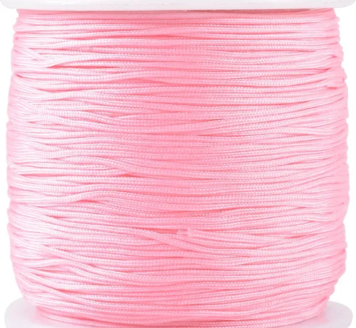 Vista 75 de KONMAY 1 rollo de cuerda de nailon de 150 yardas, trenzado de 0.016 in de nailon Shamballa Macramé/cordón de cuentas, cordón de nudo chino, cuerda