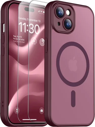 Vista 107 de SPIDERCASE Funda magnética translúcida diseñada para iPhone 11, con 2 protectores de pantalla de vidrio templado, antihuellas, para iPhone 11 de 6.1